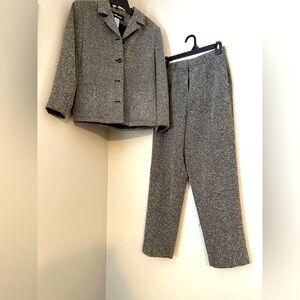 Gray twill suit